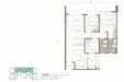 Floor plan: 3-bedroom 2-bathroom unit; features: open-plan kitchen-dining-living, master bedroom with ensuite bathroom, all bedrooms with windows, utility room, balcony off living room, central foyer, 2 car porch, 1,200 sqft built-up.