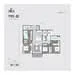 Floor plan: 2-bedroom 2-bathroom unit; features: open-plan kitchen-dining-living, master bedroom with ensuite bathroom, bedroom 2 with shared bathroom, balcony off living room, utility room, laundry area, central foyer.