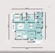 Floor plan: 3-bedroom 2-bathroom unit; features: open-plan kitchen-dining-living, master bedroom with ensuite bathroom, bedroom 2 with shared bathroom, utility room, balcony off living room, central foyer, 2 car porch, 1,200 sqft built-up.
