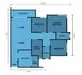 Floor plan: 3-bedroom 2-bathroom unit; features: open-plan kitchen-dining-living, master bedroom with ensuite bathroom, bedroom 2 with shared bathroom, utility room, central foyer, balcony off living room, 2 car porch, 1,200 sqft built-up.