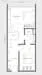Floor plan: 1-bedroom 1-bathroom unit; features: open-plan kitchen-dining-living, master bedroom with ensuite bathroom, utility room, central foyer, balcony off living room, 1 car porch.