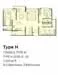 Floor plan: 3-bedroom 2-bathroom unit; features: open-plan kitchen-dining-living, master bedroom with ensuite bathroom, utility room, balcony off living room, central foyer, 2 car porch, 1,250 sqft built-up.