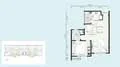 Floor plan: 2-bedroom 2-bathroom unit; features: open-plan kitchen-dining-living, master bedroom with ensuite bathroom, bedroom 2 with shared bathroom, balcony off living room, utility room, laundry area, central foyer.