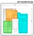 Floor plan: 5-bedroom 4-bathroom unit; features: open-plan kitchen-dining-living, master bedroom with ensuite bathroom, all bedrooms with windows, utility room, laundry area, balcony off living room, private terrace, 2 car porch, central foyer, straight corridor.