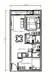 Floor plan: 2-bedroom 1-bathroom unit; features: open-plan kitchen-dining-living, master bedroom with ensuite bathroom, bedroom 2 with shared bathroom, balcony off living room, utility room, laundry area, central foyer.