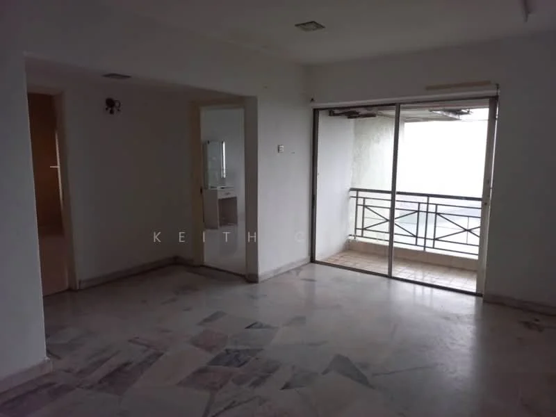 Room features: marble flooring, white painted walls, sliding glass door, floor-to-ceiling windows, balcony view, recessed ceiling lights; style: modern; view: sea.