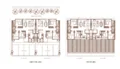 Floor plan: 4-bedroom 4-bathroom unit; features: open-plan kitchen-dining-living, master bedroom with ensuite bathroom, balcony off living room, utility room, laundry area, 2 car porch, central foyer, all bedrooms with windows, private terrace, wet kitchen, maid's room with bathroom, straight corridor.