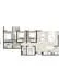 Floor plan: 3-bedroom 2-bathroom unit; features: open-plan kitchen-dining-living, master bedroom with ensuite bathroom, bedroom 2 with shared bathroom, utility room, central foyer, balcony off living room, 2 car porch.