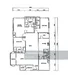 Floor plan: 3-bedroom 2-bathroom unit; features: open-plan kitchen-dining-living, master bedroom with ensuite bathroom, bedroom 2 with shared bathroom, utility room, laundry area, central foyer, 1 car porch.
