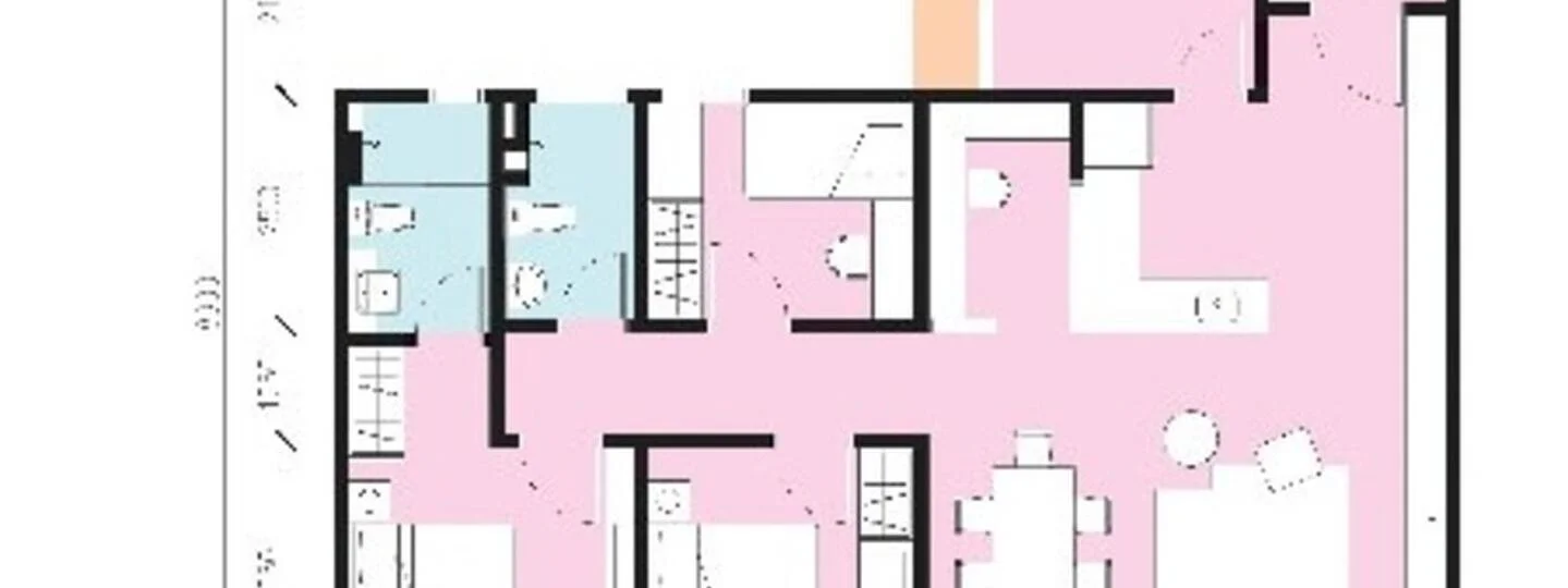 Floor plan: 3-bedroom 2-bathroom unit; features: open-plan kitchen-dining-living, master bedroom with ensuite bathroom, bedroom 2 with shared bathroom, utility room, central foyer, balcony off living room, private terrace, 2 car porch.