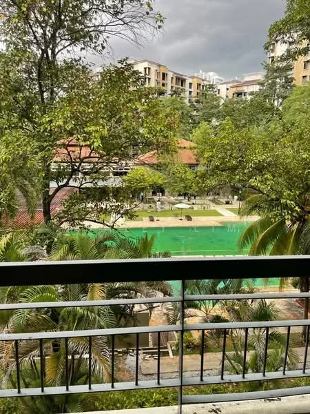 Room view: pool.