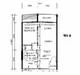 Floor plan: 2-bedroom 2-bathroom unit; features: open-plan kitchen-dining-living, master bedroom with ensuite bathroom, bedroom 2 with shared bathroom, utility room, balcony off living room, central foyer.