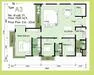 Floor plan: 3-bedroom 2-bathroom unit; features: open-plan kitchen-dining-living, master bedroom with ensuite bathroom, bedroom 2 with shared bathroom, utility room, balcony off living room, central foyer, 2 car porch, 1,250 sqft built-up.