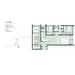 Floor plan: 3-bedroom 2-bathroom unit; features: open-plan kitchen-dining-living, master bedroom with ensuite bathroom, bedroom 2 with shared bathroom, utility room, balcony off living room, central foyer, 1 car porch.