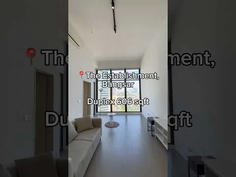 Living features: large floor-to-ceiling windows, white painted walls, light wood flooring, recessed downlights, sofa in beige, TV console, minimalist decor, open layout, city view; style: modern; view: city.