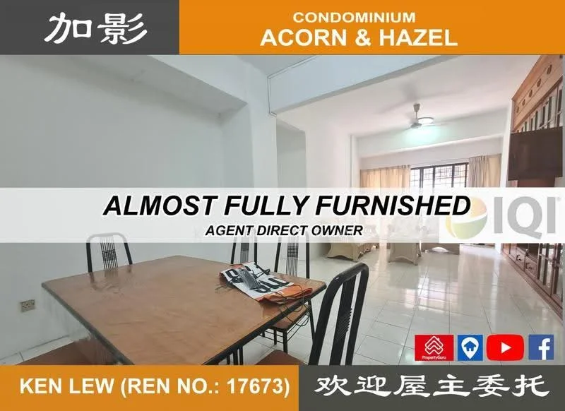 Dining features: dining table with chairs, white tiled flooring, ceiling fan, wall-mounted wooden cabinet, large window, neutral wall color, open layout, natural light; style: modern. Living features: sofa, coffee table, TV console, large window, white walls, neutral decor, open layout, natural light; style: modern.