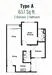 Floor plan: 2-bedroom 2-bathroom unit; features: open-plan living and dining area, separate kitchen, master bedroom with ensuite bathroom, second bedroom, utility room, central foyer, balcony off living room.