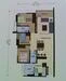 Floor plan: 2-bedroom 2-bathroom unit; features: open-plan kitchen-dining-living, master bedroom with ensuite bathroom, bedroom 2 with shared bathroom, utility room, balcony off living room, central foyer, 1 car porch, 1,200 sqft built-up.