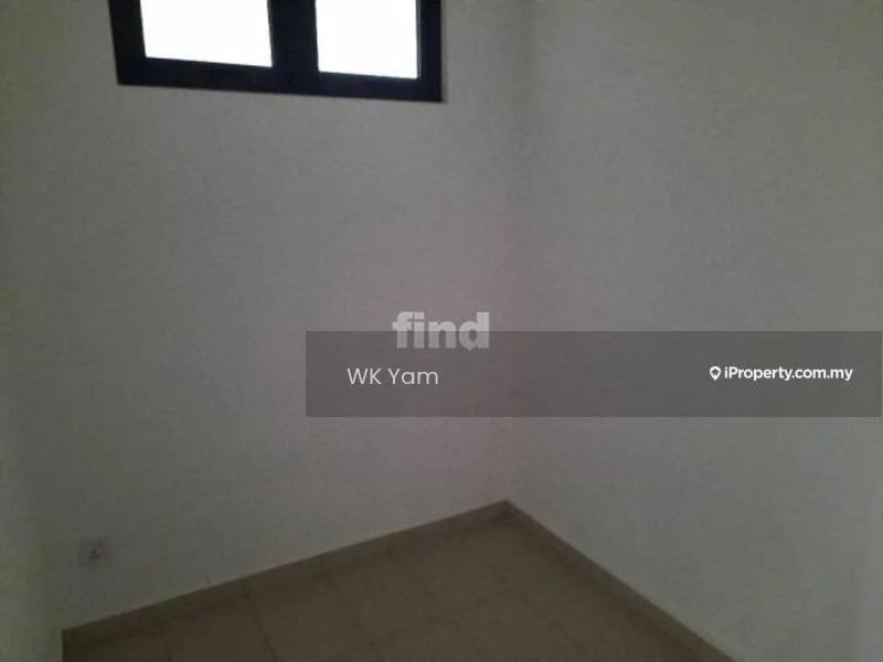 Room features: white painted walls, tile flooring, small window.
