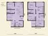 Floor plan: 5-bedroom 3-bathroom unit; features: open-plan kitchen-dining-living, master bedroom with ensuite bathroom, all bedrooms with windows, utility room, balcony off living room, private terrace, laundry area, central foyer, 2 car porch, 1,800 sqft built-up.