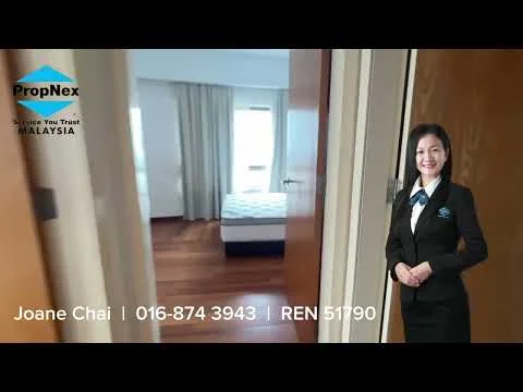 Room features: wooden flooring, white painted walls, large window with sheer curtains, queen-size bed, bedside table, built-in wardrobe, decorative mirror, area rug; style: modern; view: city.