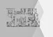 Floor plan: 3-bedroom 2-bathroom unit; features: open-plan kitchen-dining-living, master bedroom with ensuite bathroom, balcony off living room, utility room, central foyer, 2 car porch.