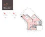 Floor plan: 2-bedroom 2-bathroom unit; features: open-plan kitchen-dining-living, master bedroom with ensuite bathroom, bedroom 2 with shared bathroom, utility room, central foyer, 1 car porch.