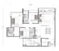 Floor plan: 3-bedroom 2-bathroom unit; features: open-plan kitchen-dining-living, master bedroom with ensuite bathroom, balcony off living room, utility room, laundry area, central foyer, 2 car porch, 1,250 sqft built-up.
