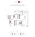 Floor plan: 2-bedroom 2-bathroom unit; features: open-plan kitchen-dining-living, master bedroom with ensuite bathroom, bedroom 2 with shared bathroom, balcony off living room, utility room, laundry area, central foyer, 1 car porch.