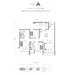 Floor plan: 3-bedroom 2-bathroom unit; features: open-plan kitchen-dining-living, master bedroom with ensuite bathroom, bedroom 2 with shared bathroom, utility room, balcony off living room, central foyer, 1 car porch, 1,200 sqft built-up.