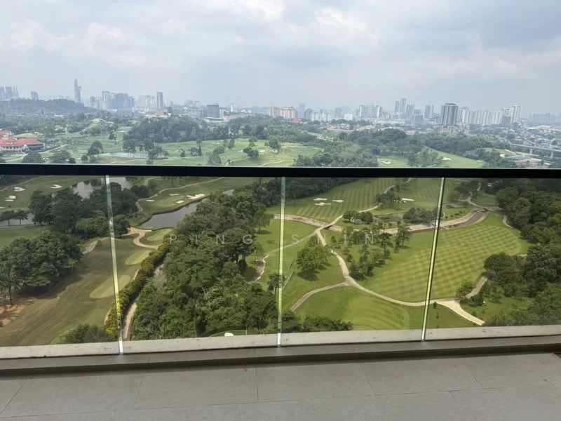 Room view: golf course.