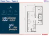 Floor plan: 3-bedroom 2-bathroom unit; features: open-plan kitchen-dining-living, master bedroom with ensuite bathroom, bedroom 2 with shared bathroom, utility room, balcony off living room, central foyer, 1 car porch, laundry area.