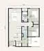 Floor plan: 2-bedroom 2-bathroom unit; features: open-plan kitchen-dining-living, master bedroom with ensuite bathroom, bedroom 2 with shared bathroom, utility room, balcony off living room, central foyer, 1 car porch, laundry area.