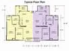 Floor plan: 4-bedroom 2-bathroom unit; features: open-plan kitchen-dining-living, master bedroom with ensuite bathroom, bedroom 2 with shared bathroom, utility room, central foyer, private terrace, 2 car porch, 1,500 sqft built-up.