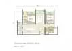 Floor plan: 3-bedroom 2-bathroom unit; features: open-plan kitchen-dining-living, master bedroom with ensuite bathroom, bedroom 2 with shared bathroom, utility room, balcony off living room, central foyer, 1 car porch, private terrace.