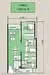Floor plan: 2-bedroom 2-bathroom unit; features: open-plan kitchen-dining-living, master bedroom with ensuite bathroom, bedroom 2 with shared bathroom, utility room, balcony off living room, central foyer, 1 car porch.