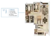 Floor plan: 3-bedroom 2-bathroom unit; features: open-plan kitchen-dining-living, master bedroom with ensuite bathroom, all bedrooms with windows, balcony off living room, utility room, central foyer, 1 car porch, 1,250 sqft built-up.