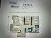 Floor plan: 3-bedroom 2-bathroom unit; features: open-plan kitchen-dining-living, master bedroom with ensuite bathroom, bedroom 2 with shared bathroom, utility room, balcony off living room, central foyer, 2 car porch, 1,250 sqft built-up.
