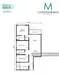 Floor plan: 3-bedroom 2-bathroom unit; features: open-plan kitchen-dining-living, master bedroom with ensuite bathroom, bedroom 2 with shared bathroom, utility room, balcony off living room, central foyer, 1 car porch.