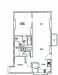 Floor plan: 2-bedroom 1-bathroom unit; features: open-plan kitchen-dining-living, master bedroom with ensuite bathroom, bedroom 2 with shared bathroom, utility room, balcony off living room, central foyer, 1 car porch.