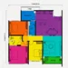 Floor plan: 3-bedroom 2-bathroom unit; features: open-plan kitchen-dining-living, master bedroom with ensuite bathroom, utility room, balcony off living room, study or 4th bedroom, central foyer, 2 car porch.