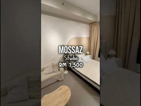 Bedroom features: queen-size bed, upholstered headboard, bedside lamps, light-colored bedding, cream curtains, white painted walls, wooden flooring, decorative throw pillows, small side table, wall-mounted artwork; style: modern.