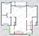 Floor plan: 2-bedroom 1-bathroom unit; features: open-plan kitchen-dining-living, master bedroom with ensuite bathroom, bedroom 2 with shared bathroom, utility room, central foyer, 1 car porch.