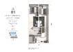 Floor plan: 3-bedroom 2-bathroom unit; features: open-plan kitchen-dining-living, master bedroom with ensuite bathroom, balcony off living room, utility room, laundry area, central foyer, 2 car porch, 1,250 sqft built-up.