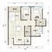 Floor plan: 3-bedroom 2-bathroom unit; features: open-plan kitchen-dining-living, master bedroom with ensuite bathroom, bedroom 2 with shared bathroom, utility room, balcony off living room, central foyer, 2 car porch, 1,250 sqft built-up.