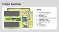 Floor plan: features: layout of project facilities, swimming pool, children's playground, BBQ pit, outdoor gym, jogging track, clubhouse, landscape garden, parking area, multi-purpose hall, tennis court, water feature.