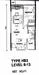 Floor plan: 2-bedroom 1-bathroom unit; features: open-plan kitchen-dining-living, master bedroom with ensuite bathroom, balcony off living room, utility room, laundry area, central foyer, 1 car porch.