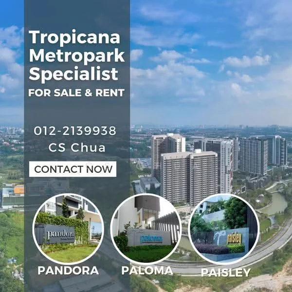 Exterior type: high-rise condominium; features: multiple high-rise buildings, landscaped green areas, water features, surrounding greenery, city skyline in background, modern architectural design; style: modern.
