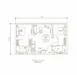 Floor plan: 3-bedroom 2-bathroom unit; features: open-plan kitchen-dining-living, master bedroom with ensuite bathroom, bedroom 2 with shared bathroom, utility room, balcony off living room, central foyer, 2 car porch, laundry area.