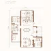 Floor plan: 3-bedroom 2-bathroom unit; features: open-plan kitchen-dining-living, master bedroom with ensuite bathroom, bedroom 2 with shared bathroom, utility room, laundry area, central foyer, balcony off living room, private terrace, 2 car porch, 1,800 sqft built-up.